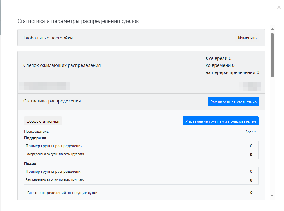 Статистика перераспределений